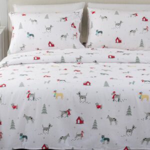 Great Bay Home Christmas Flannel Sheet Set