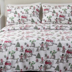 Great Bay Home Christmas Flannel Sheet Set